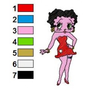 Betty Boop 14 Embroidery Design